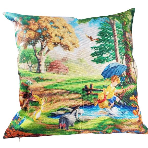 Winnie Pooh Sham Pillowcase Umbrella Accent Pillow Cushion Cover Home Decor - Picture 1 of 14